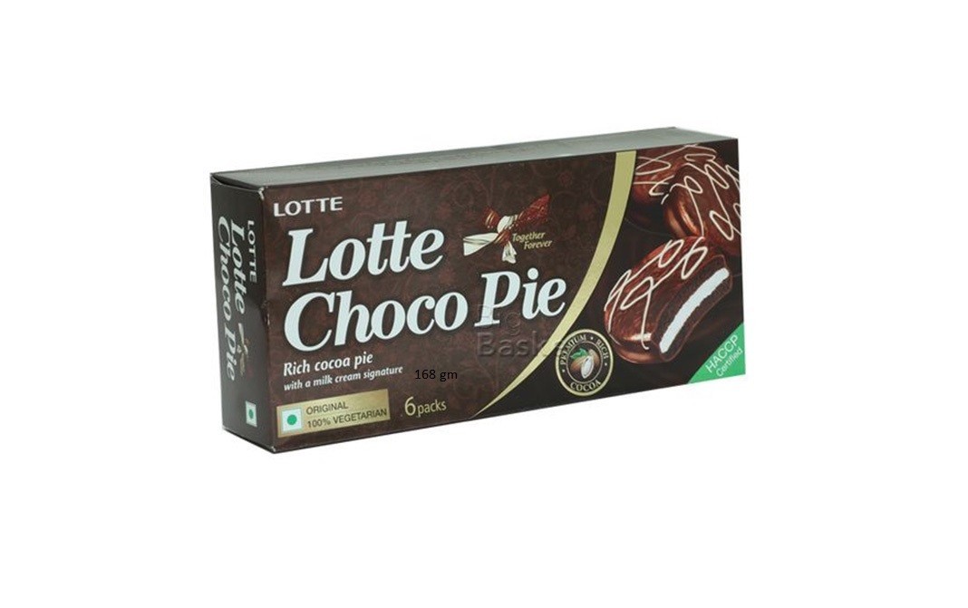 Lotte Choco Pie, with Rich Cocoa    Box  168 grams